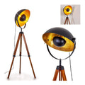 Lampadaire Noir et Dore a presence elegante et lumiere agreable IP20 E27
