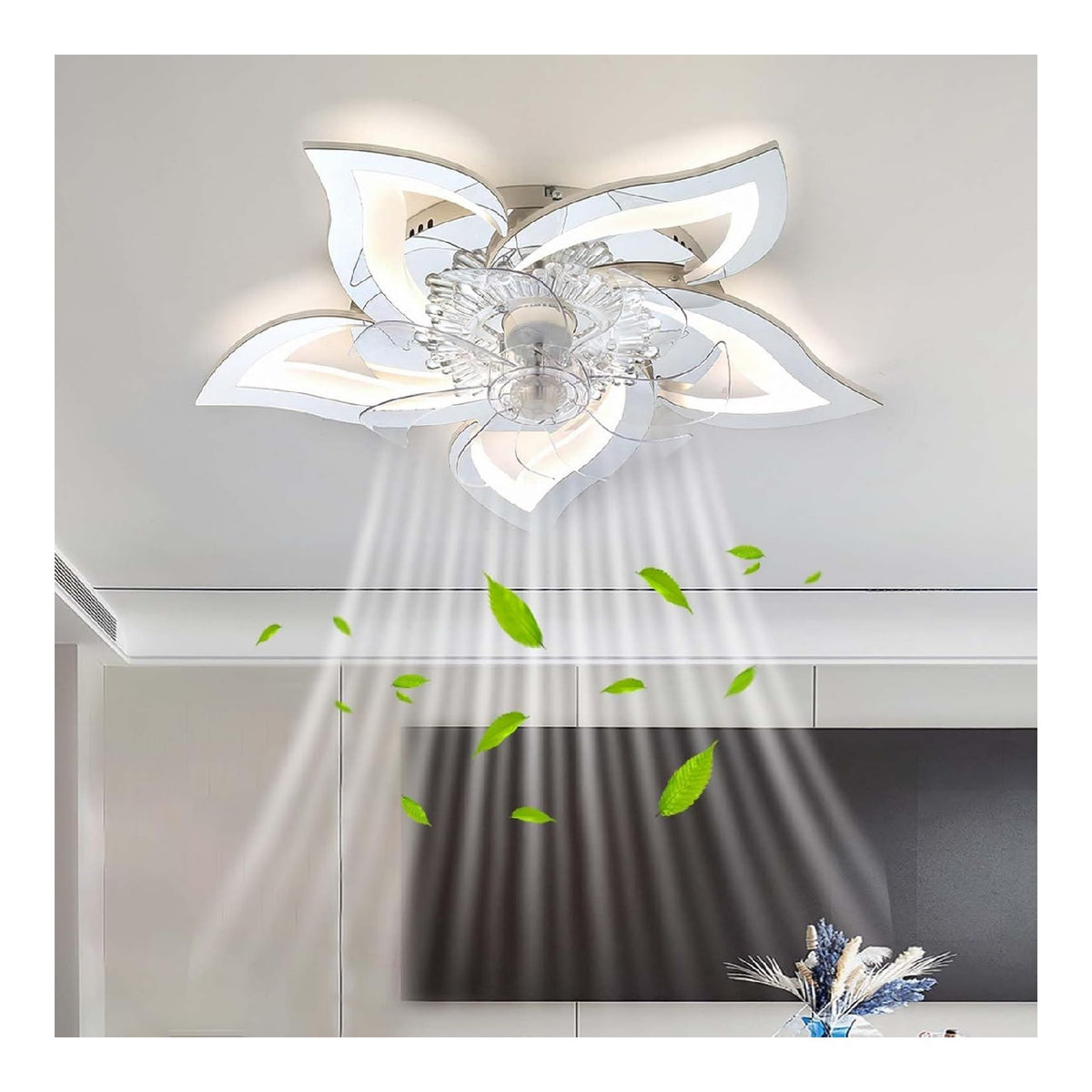 Solution lumineuse Blanc et Argente au dessin sobre en format lustre 3000K