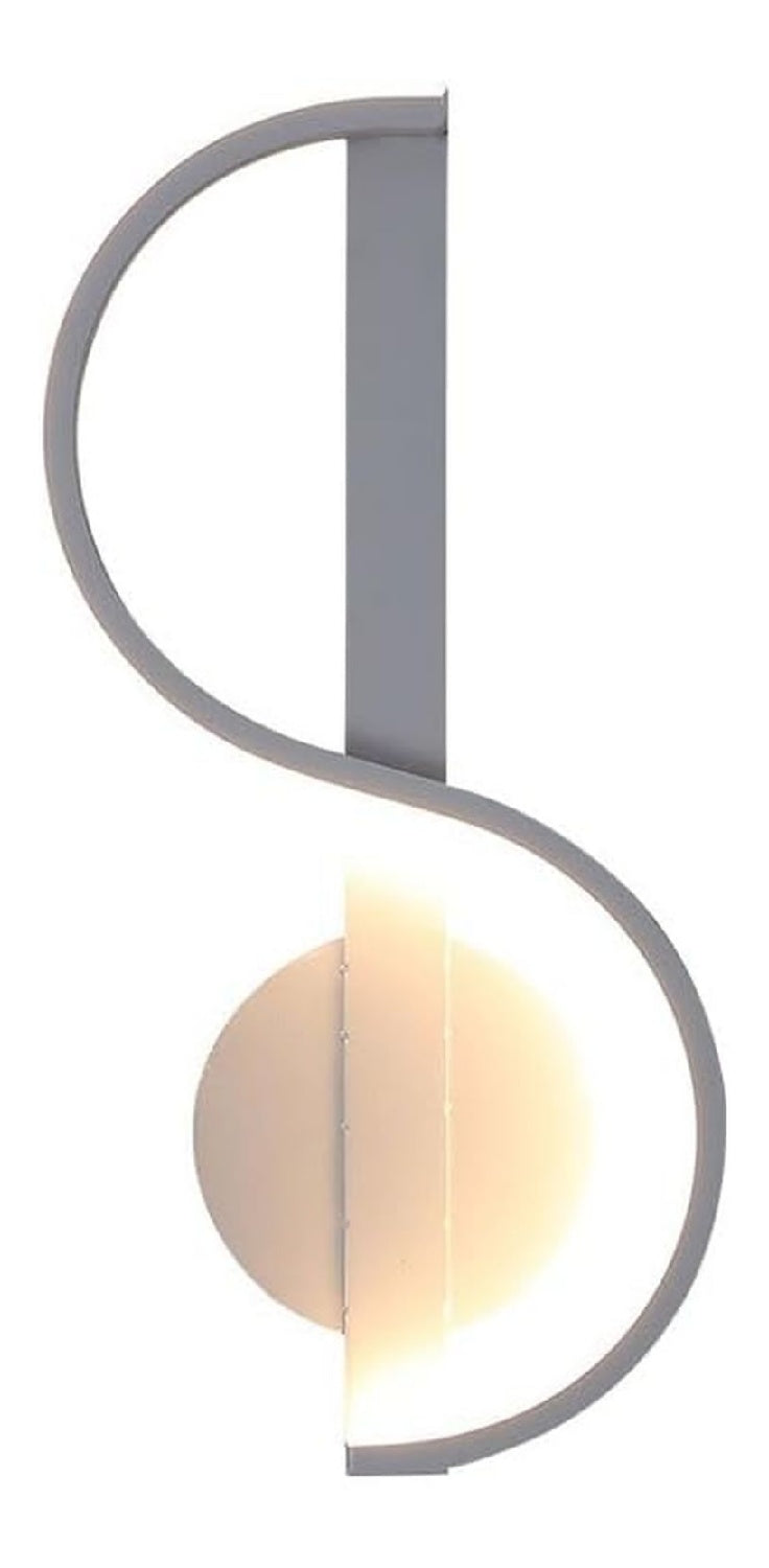 Luminaire Noir et Blanc a silhouette graphique de type applique murale 10 W