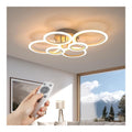 Luminaire Blanc et Ambre a silhouette graphique de type plafonnier 72W