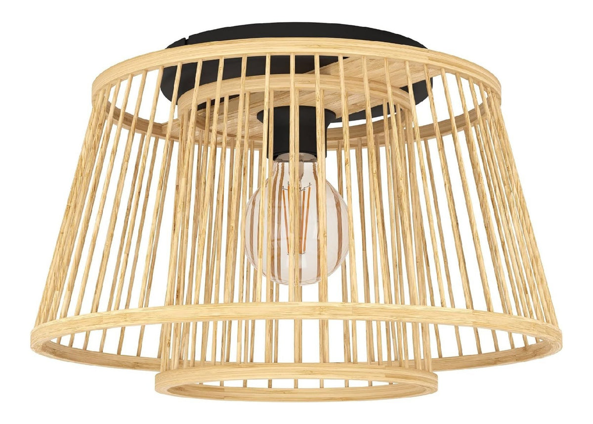 Plafonnier Noir et Ambre au style moderne avec conception fonctionnelle 40 W E27