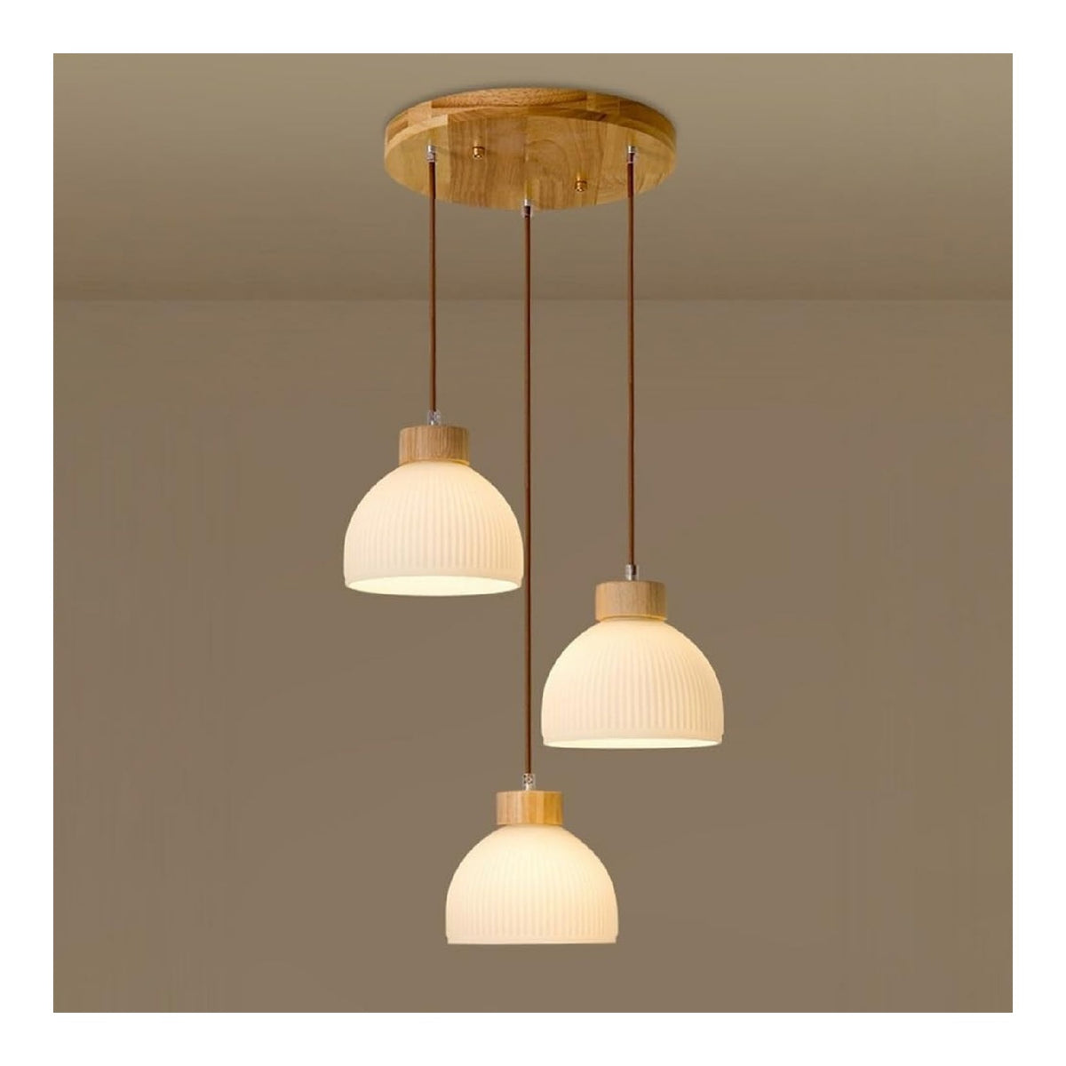 Suspension decoratif Blanc avec diffusion lumineuse harmonieuse E27