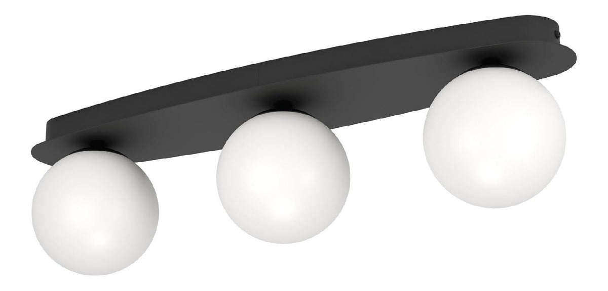 Applique murale Noir et Blanc aux lignes epurees avec eclairage confortable IP44