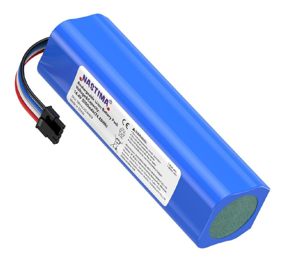 5200mAh NASTIMA 144V LiION Batterie de Remplacement pour Dreame D9 F9 L10 Batterie pour Dreame D9 Pro/Max D10s L10s Pro/Ultra Series Aspirateur 1000 Cycles Haute Densite energetique BMS Integre
