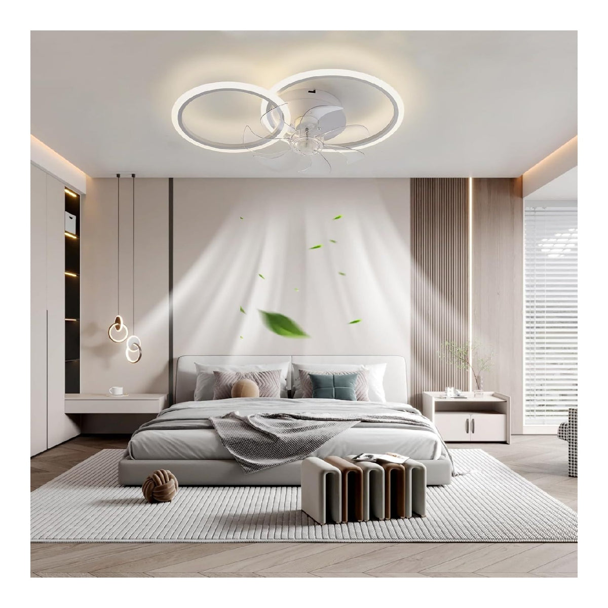 Solution lumineuse Blanc et Ambre au dessin sobre en format lustre