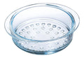 Panier Cuisson Pyrex Vapeur en Verre Borosilicate Diametre 20 cm et Universel Cuisson Saine ainsi que sans BPA Resiste aux Chocs Thermiques Plat en Verre Transparent Ustensile de Cuisine Durable