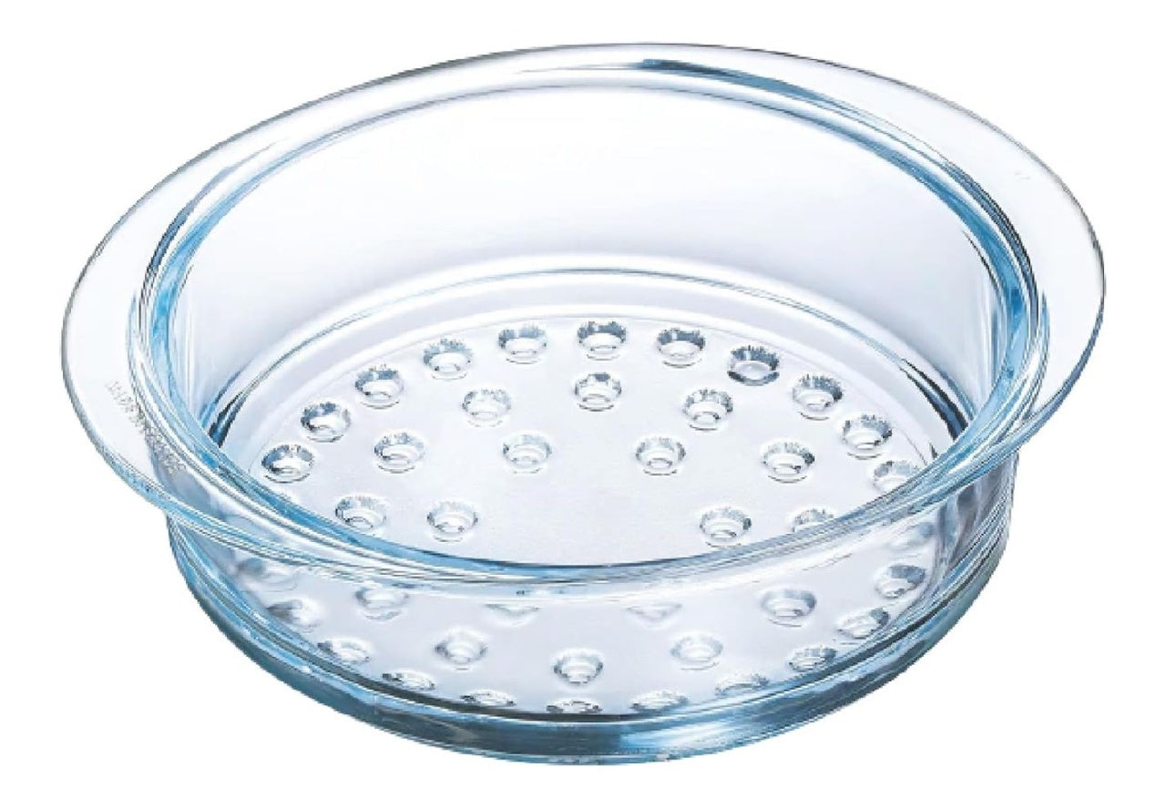 Panier Cuisson Pyrex Vapeur en Verre Borosilicate Diametre 20 cm et Universel Cuisson Saine ainsi que sans BPA Resiste aux Chocs Thermiques Plat en Verre Transparent Ustensile de Cuisine Durable
