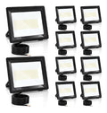 Luminaire Blanc et Rouge a silhouette graphique de type spot de plafond 100W IP66 6500K
