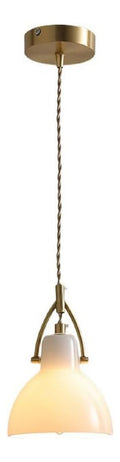 Suspension decoratif Blanc et Dore avec diffusion lumineuse harmonieuse E27