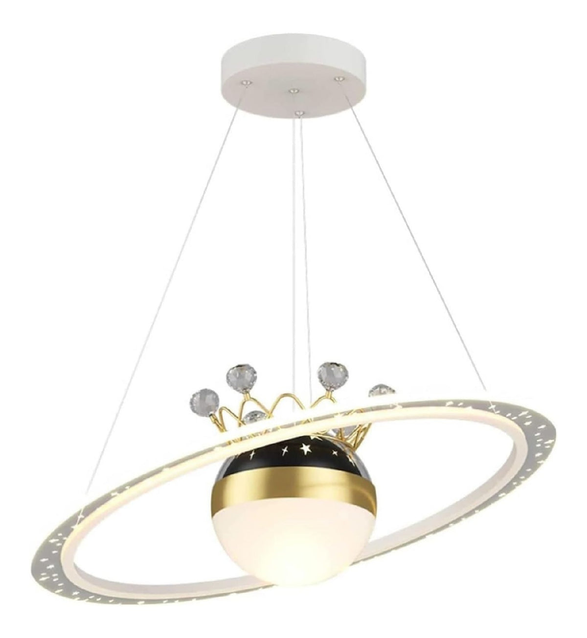Solution lumineuse Blanc et Ambre au dessin sobre en format suspension GG-4255