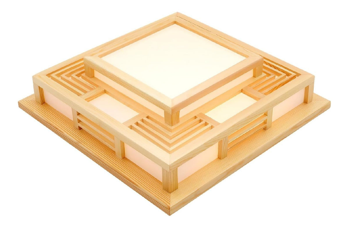 Plafonnier Blanc et Ambre aux lignes epurees avec eclairage confortable 24 W Q5-7686