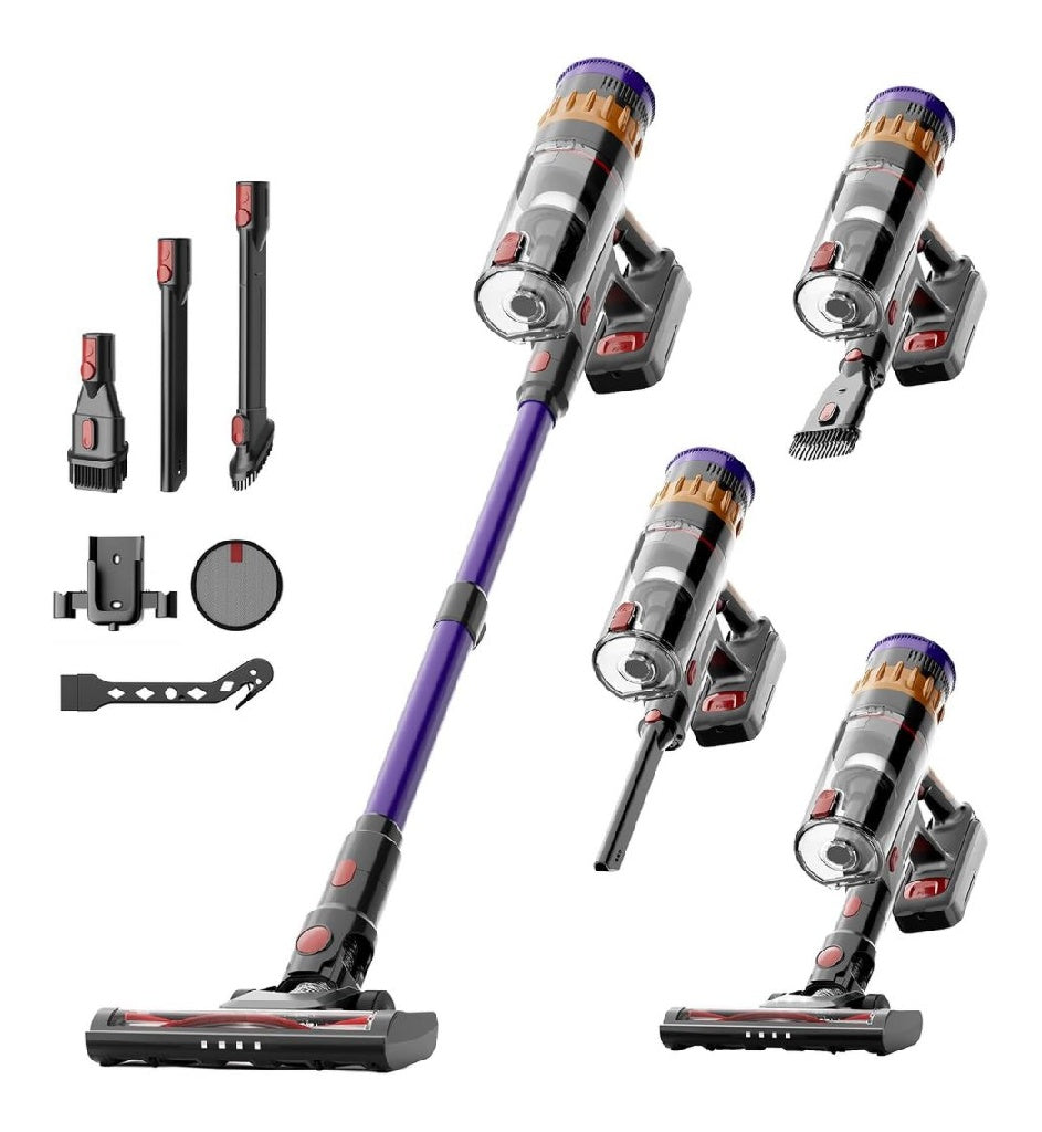 Balai Aspirateur Lefant sans Fil 42Mins/40KPA Autonomie Aspirateur sans Fil Puissant possedant Ecran LED Intelligent Brosse AntiEnchevetrement Aspirateur Balai pour Poils d'animaux/Tapis/Sols Durs