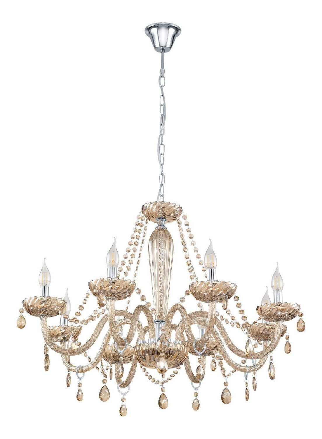 Suspension decoratif Rouge avec diffusion lumineuse harmonieuse E14