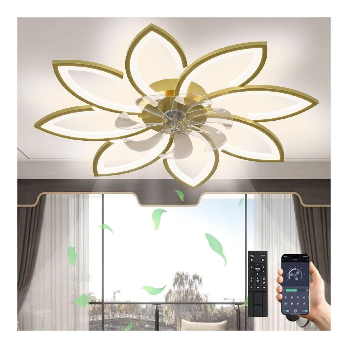 Solution lumineuse Blanc et Dore au dessin sobre en format luminaire 90 W 3000 K