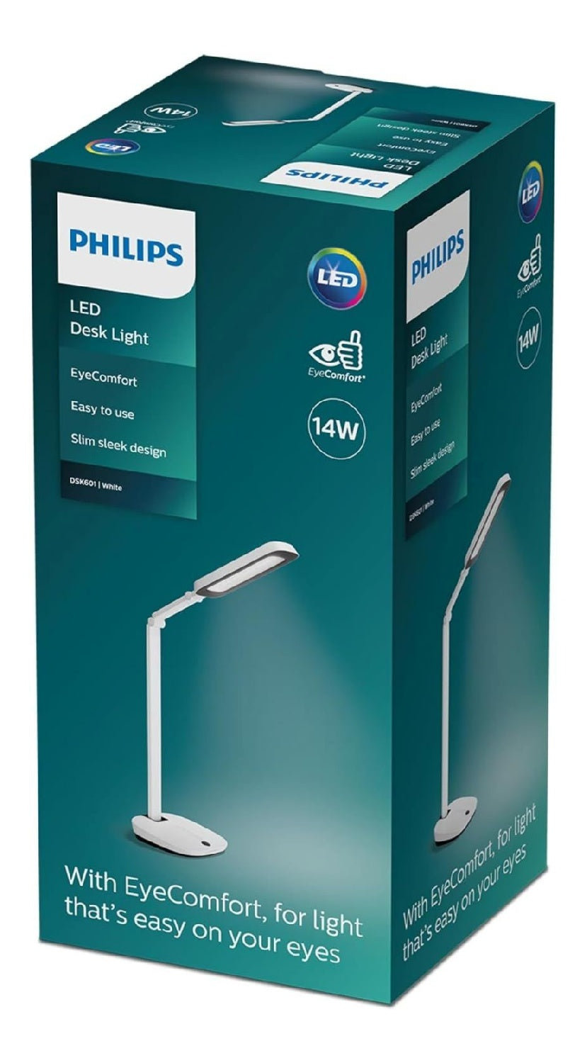 Solution lumineuse Blanc et Argente au dessin sobre en format luminaire 14 W