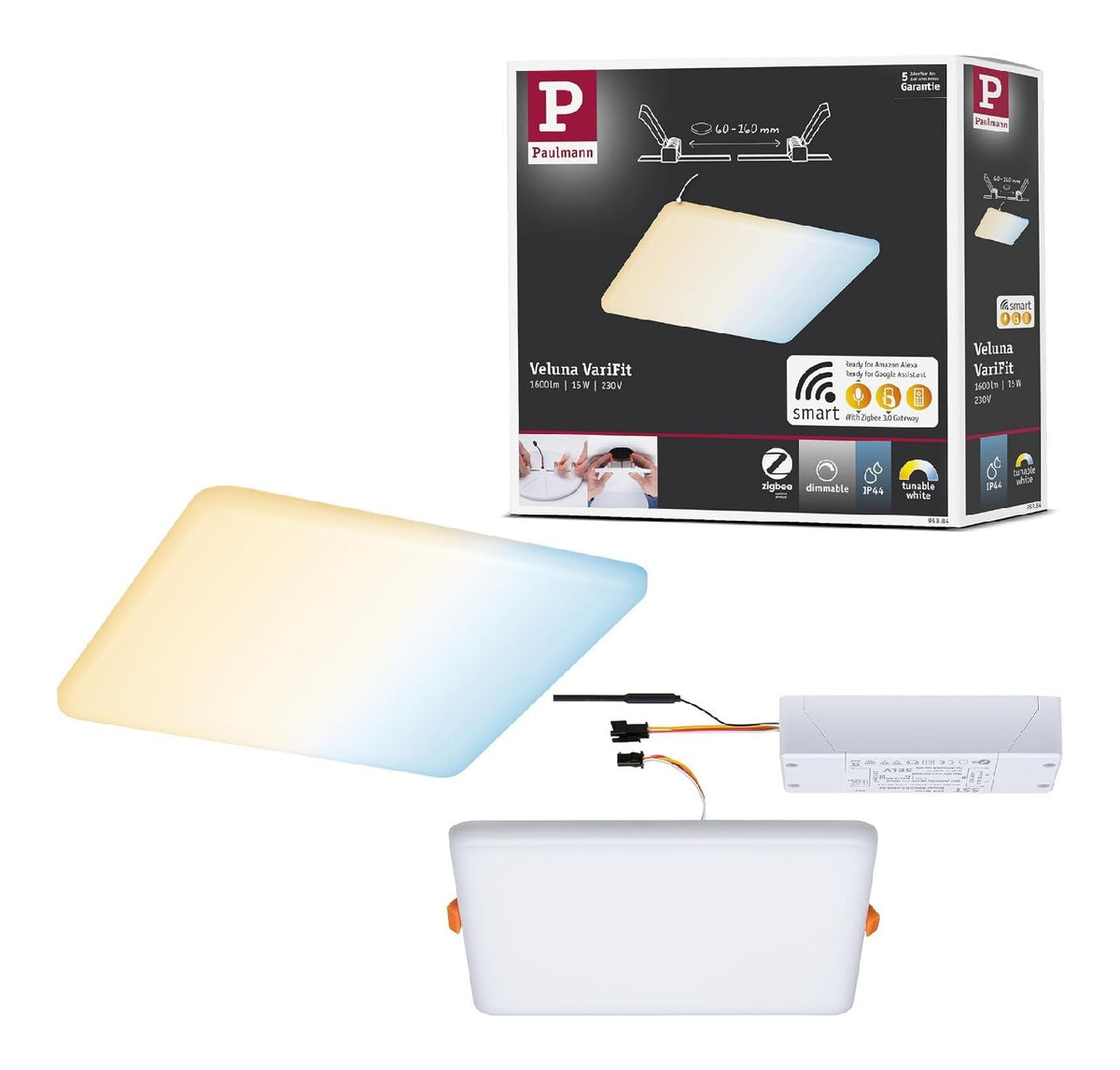 Solution lumineuse Blanc au dessin sobre en format plafonnier IP44 3000 K