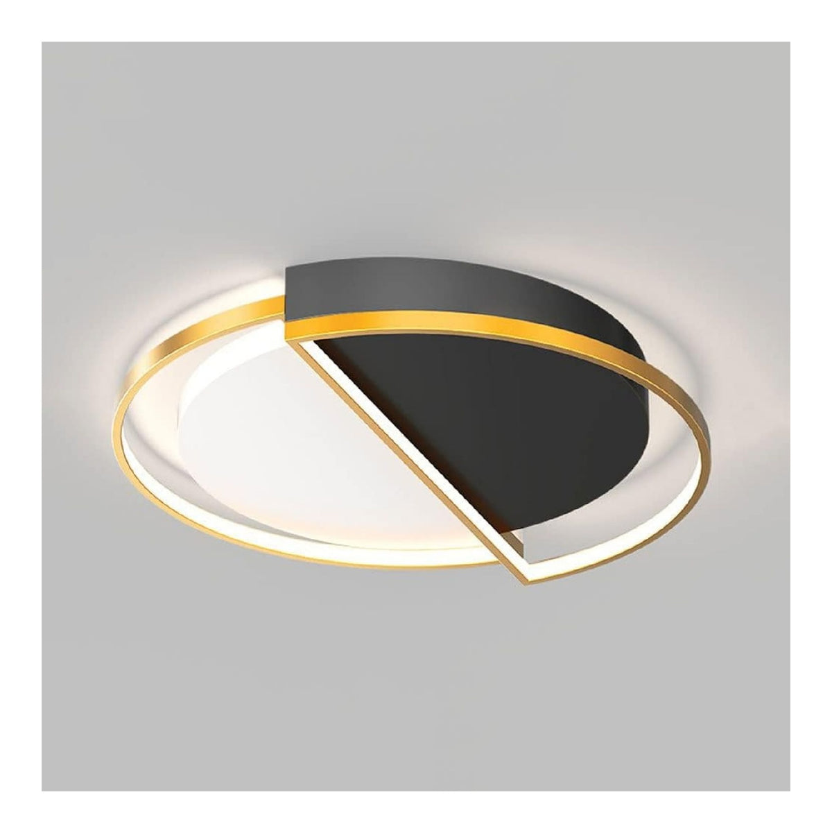 Luminaire Blanc et Ambre a silhouette graphique de type plafonnier B1-4160