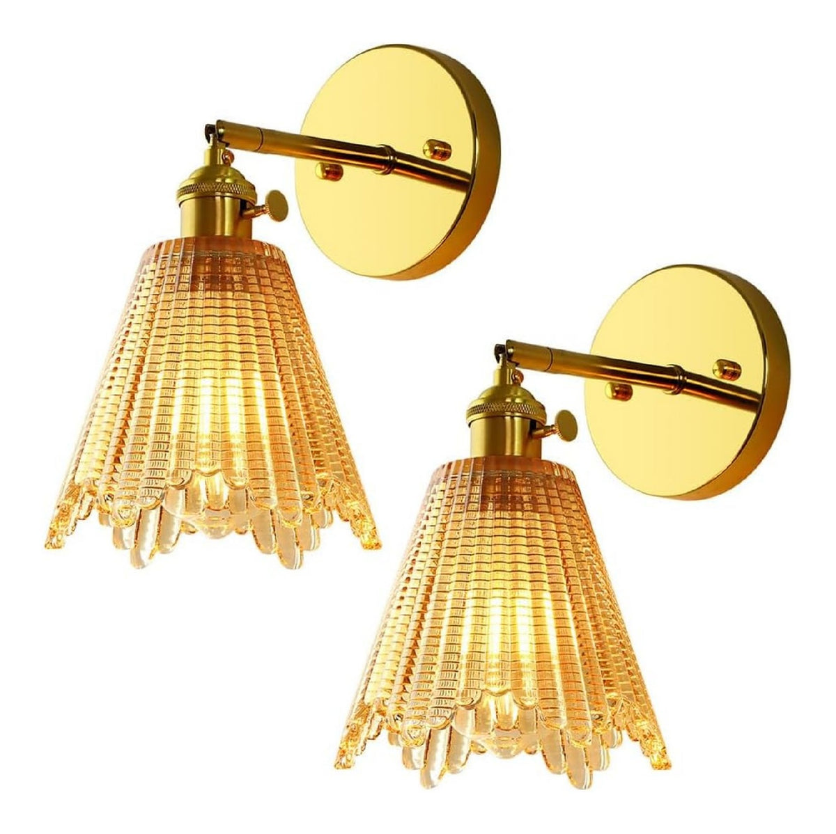 Applique murale Dore et Ambre a presence elegante et lumiere agreable 40 W