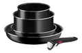 de Ingenio Lot 5 pieces Poeles et Casseroles possedant poignee amovible Systeme brevete de poignee amovible ultra securisee Lot de casserole tout feux compatible gaz electrique vitroceramique
