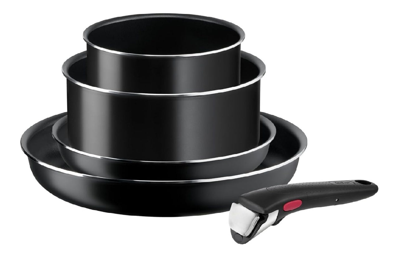 de Ingenio Lot 5 pieces Poeles et Casseroles possedant poignee amovible Systeme brevete de poignee amovible ultra securisee Lot de casserole tout feux compatible gaz electrique vitroceramique