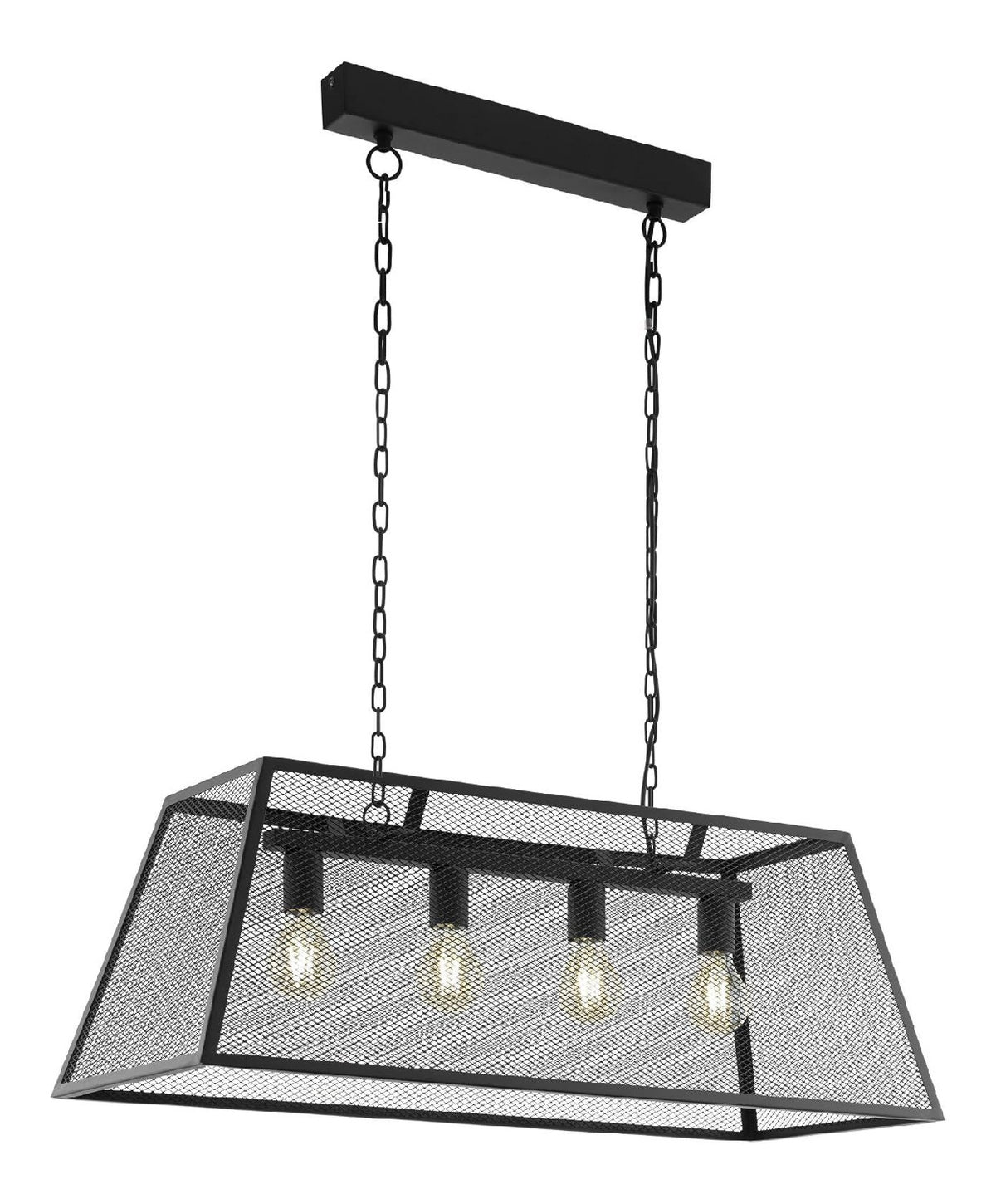 Luminaire Noir a silhouette graphique de type suspension HW-5616