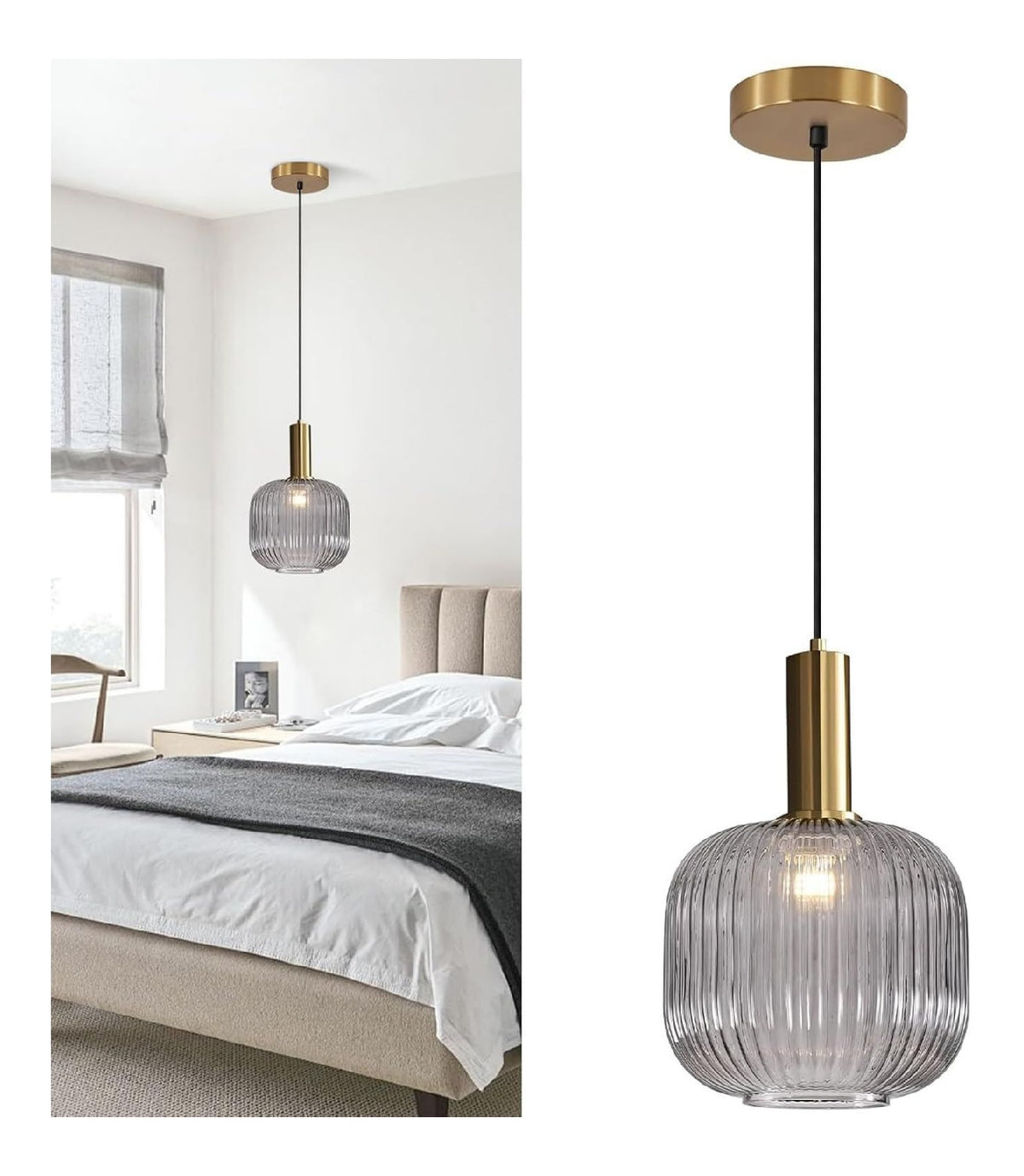 Eclairage Noir et Blanc contemporain en version suspension 5W 3000K