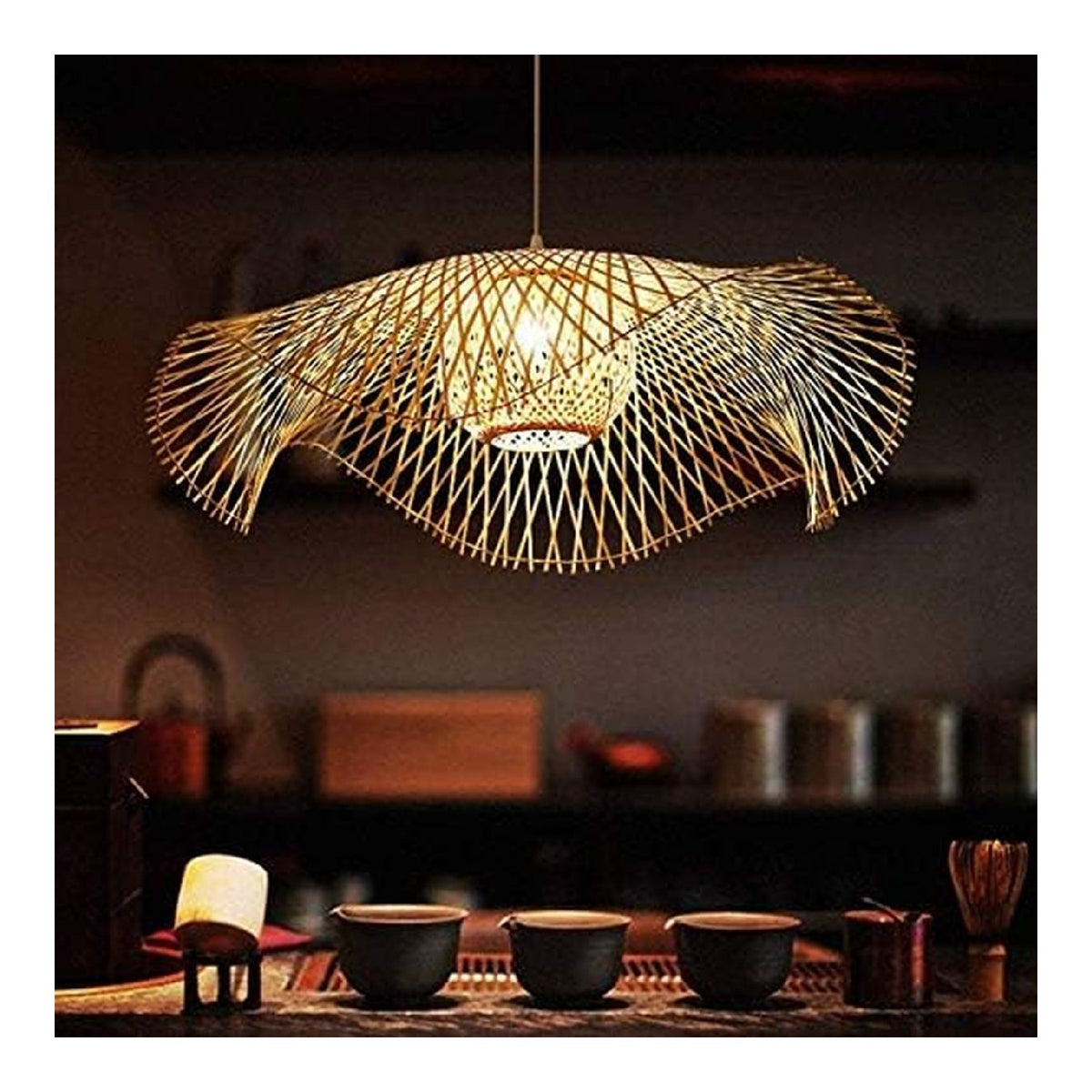Suspension Ambre aux lignes epurees avec eclairage confortable E27 7Y-8173