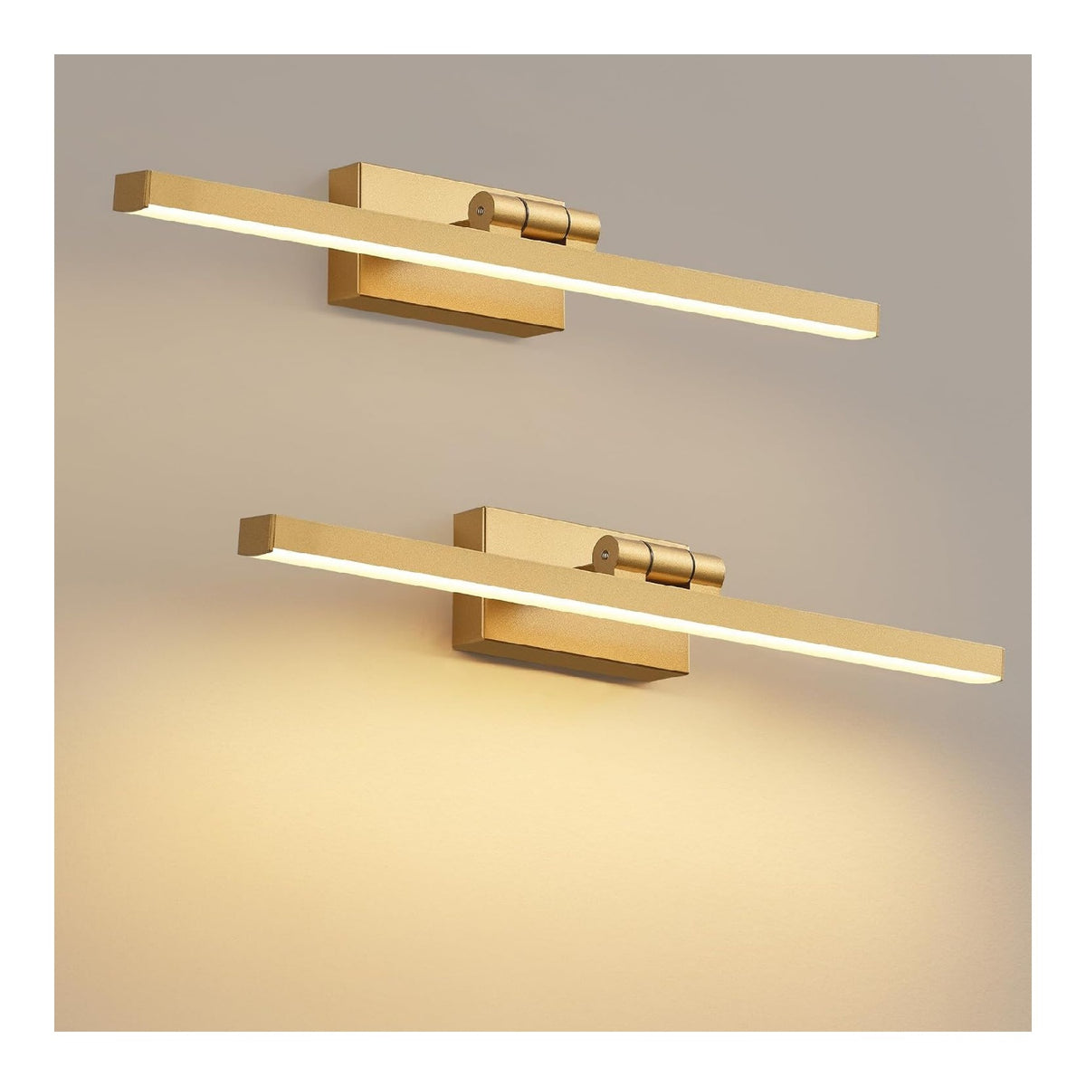 Applique murale Blanc et Dore aux lignes epurees avec eclairage confortable 2700 K