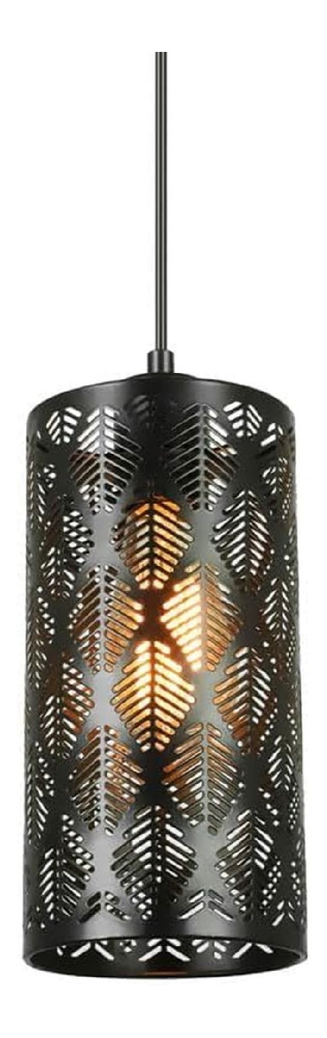 Lustre Noir et Ambre a presence elegante et lumiere agreable 60 W