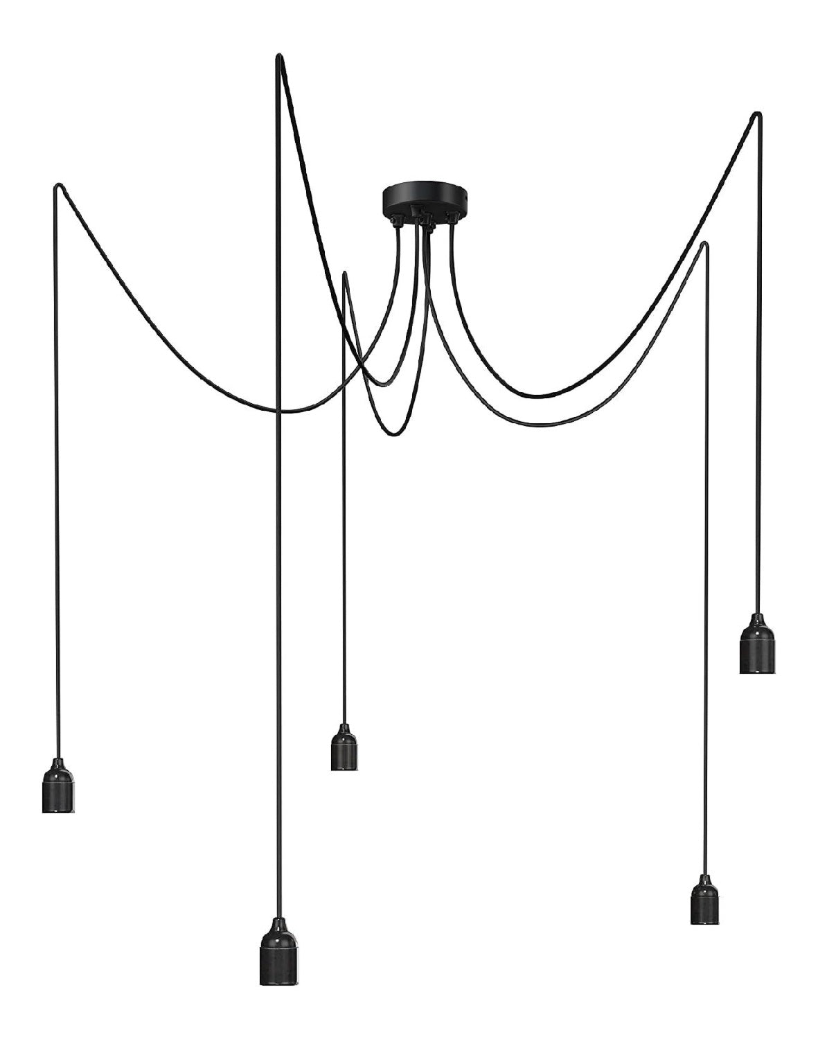 Suspension decoratif Noir avec diffusion lumineuse harmonieuse E27