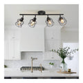 Luminaire Noir et Ambre a silhouette graphique de type spot de plafond 60 W