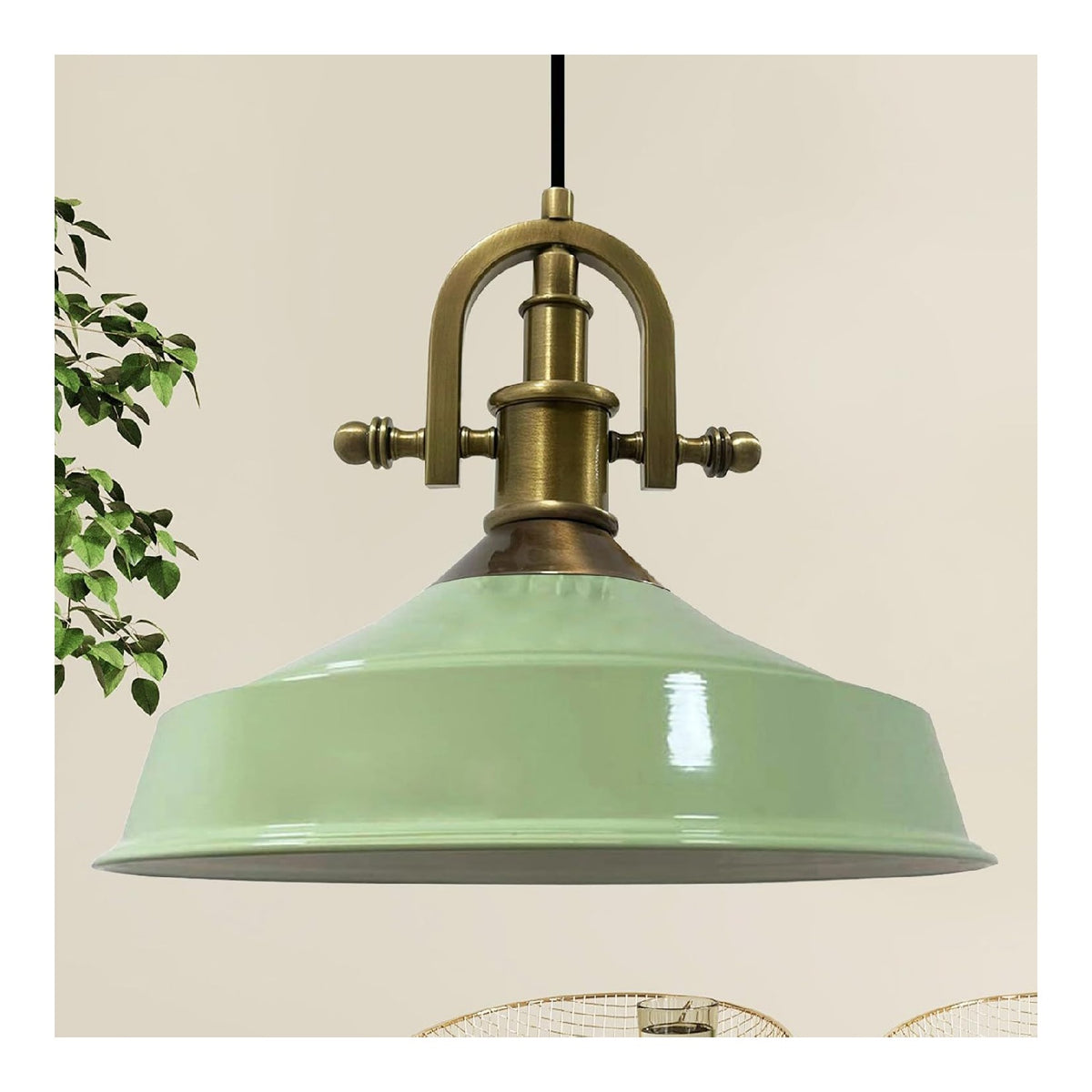 Eclairage Ambre et Vert contemporain en version suspension E27