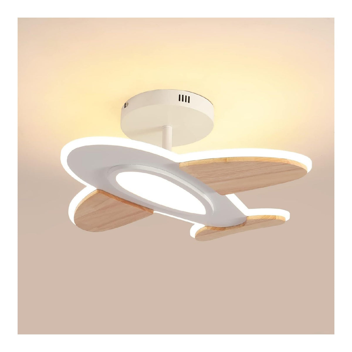 Plafonnier decoratif Blanc et Ambre avec diffusion lumineuse harmonieuse 35 W 6500 K