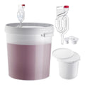 de Seau fermentation de 33 l avec tubes de fermentation et bouchons en caoutchouc recipient du fermentation en plastique possedant bec du fermentation et bouchon grand seau avec insert de