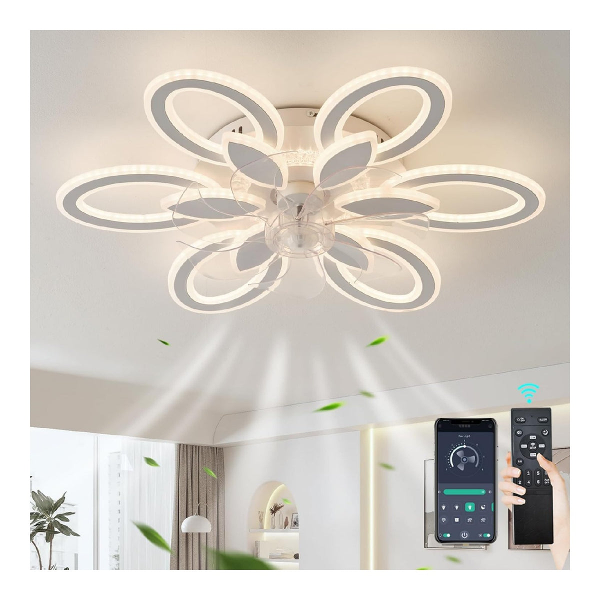 Luminaire decoratif Blanc et Ambre avec diffusion lumineuse harmonieuse