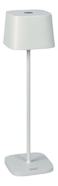Lampe de table Blanc et Rouge aux lignes epurees avec eclairage confortable IP 54 2700 K