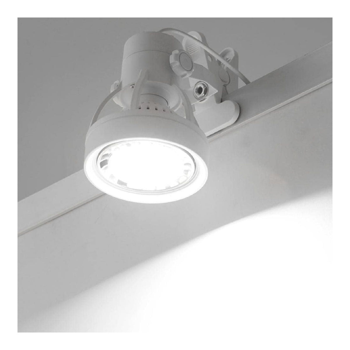 Spot de plafond Blanc et Ambre aux lignes epurees avec eclairage confortable 36W