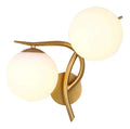 Applique murale Blanc et Dore a presence elegante et lumiere agreable E27