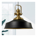 Eclairage Noir et Dore contemporain en version suspension E27
