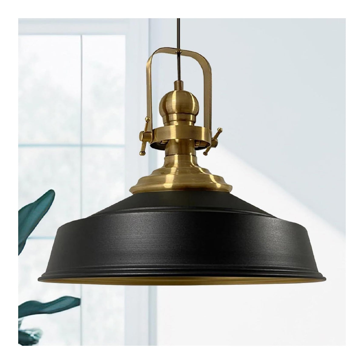 Eclairage Noir et Dore contemporain en version suspension E27