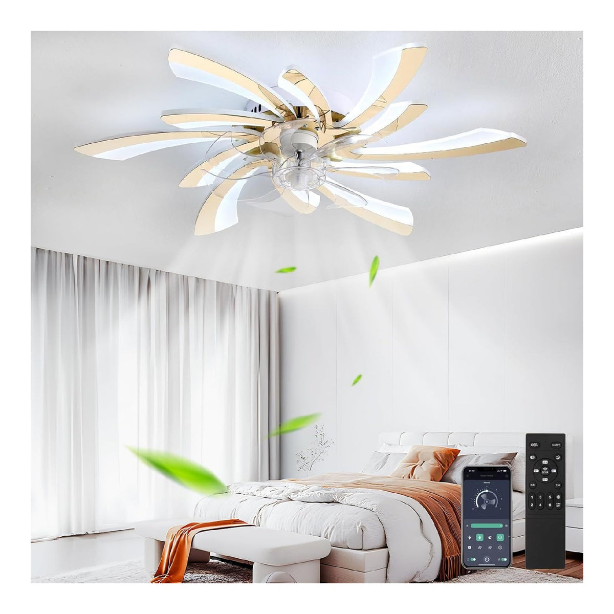 Solution lumineuse Blanc et Dore au dessin sobre en format lustre