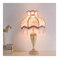 Eclairage Ambre et Rose contemporain en version lampe de table