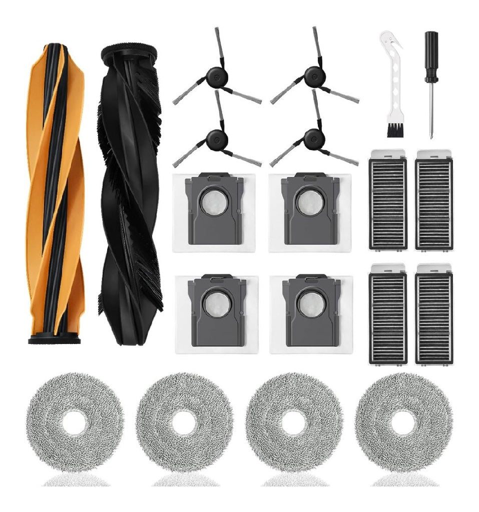 D'accessoires pour Dreame X50 Ultra Complete/L40s Pro Ultra/L50 Pro Ultra/X50 Master/L40s Ultra/L40 Ultra Gen 2Brosses Principales/Laterales Sacs a Poussiere Filtres Tampons du Nettoyage