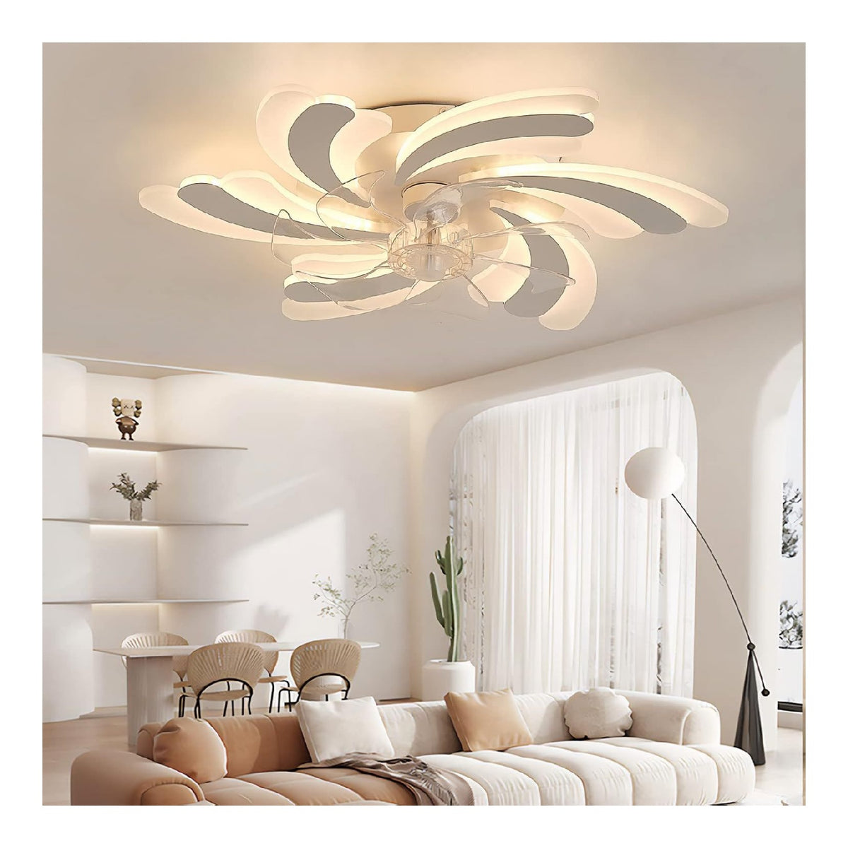 Luminaire Noir et Blanc a silhouette graphique de type luminaire