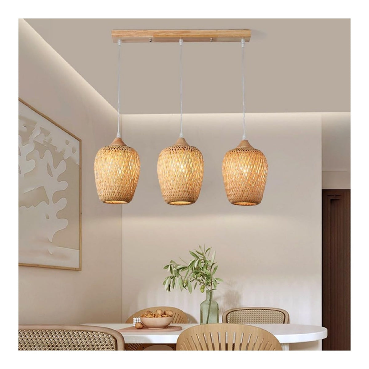 Suspension Ambre et Rouge aux lignes epurees avec eclairage confortable E27