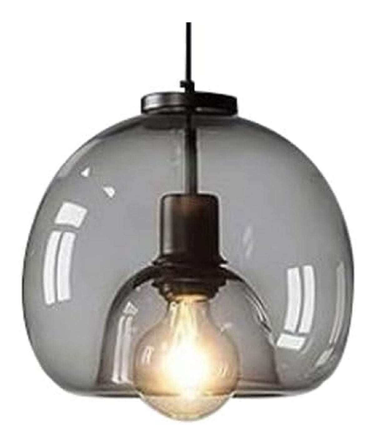 Luminaire Ambre a silhouette graphique de type suspension 60 W E27