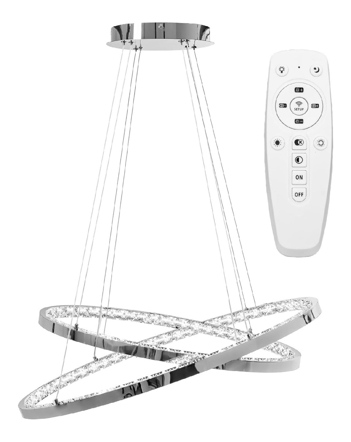 Luminaire Ambre a silhouette graphique de type suspension