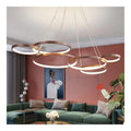 Luminaire Blanc et Ambre a silhouette graphique de type suspension 90W 6500K