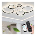 Luminaire Noir et Blanc a silhouette graphique de type plafonnier 3000K