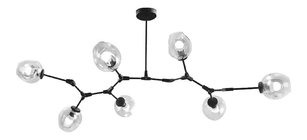 Suspension Noir et Ambre aux lignes epurees avec eclairage confortable E27 98-5693